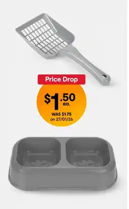 Kmart Pet Bowl Twin Plastic offer