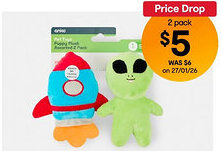 Kmart Pet Plush Puppy Toys - Assorted offer