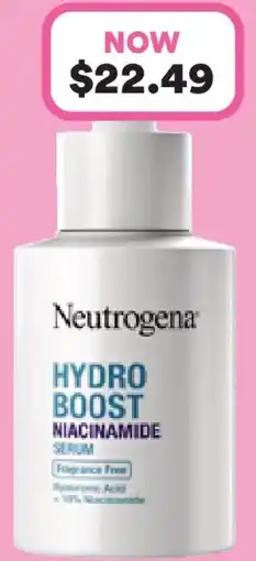Priceline Neutrogena® hydroboost niacinamide serum offer