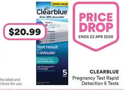 Priceline Clearblue Pregnancy Test Rapid Detection offer