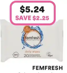 Priceline Femfresh Daily Wipes offer