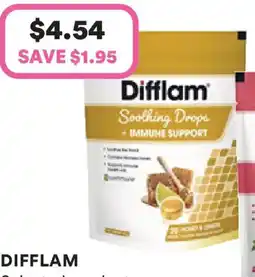 Priceline Difflam Soothing Drops + Immune Support Honey & Lemon Flavour offer