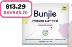 Priceline Bunjie Probiotic Baby Wipes offer