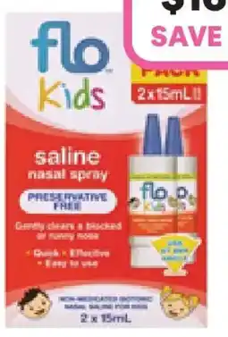 Priceline Flo Kids Saline Nasal Spray Value Twin Pack offer