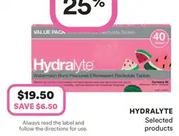 Priceline Hydralyte Watermelon Burst Flavoured Electrolyte offer