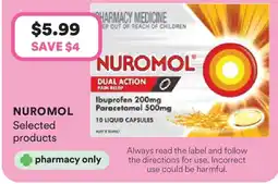Priceline Nuromol dual action pain relief offer