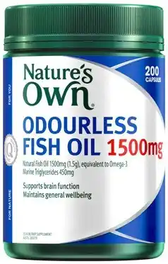 Amcal Pharmacies Nature’s Own Odourless Fish Oil 1500mg 200 Capsules offer