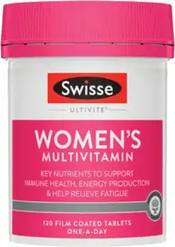 Amcal Pharmacies Swisse Ultivite Women’s Multivitamin 120 Tablets offer
