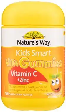Amcal Pharmacies Nature’s Way Kids Smart Vita Gummies Vitamin C + Zinc 120 Pastilles offer