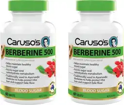 Amcal Pharmacies Caruso’s Berberine 500 60 Tablets offer