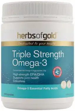 Amcal Pharmacies Herbs of Gold Triple Strength Omega-3 150 Capsules offer