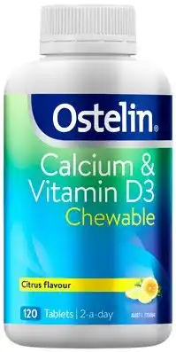 Amcal Pharmacies Ostelin Calcium & Vitamin D3 Chewable 120 Tablets offer
