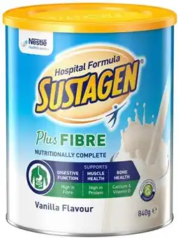 Amcal Pharmacies Sustagen Hospital Formula Plus Fibre Vanilla Flavour offer
