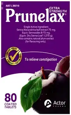 Amcal Pharmacies Prunelax Extra Strength 80 Tablets offer