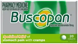 Amcal Pharmacies Buscopan 20 Tablets offer
