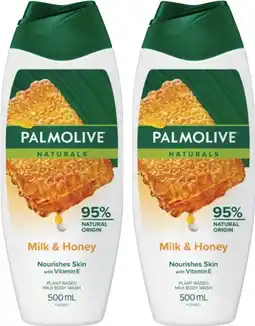 Amcal Pharmacies Palmolive Naturals Body Wash Milk & Honey offer