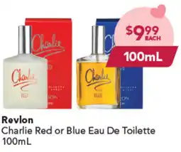 Amcal Pharmacies Revlon charlie red or blue eau de toilette offer