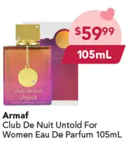 Amcal Pharmacies Armaf club de nuit untold for women eau de parfum offer