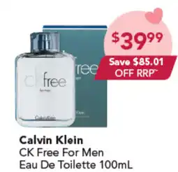 Amcal Pharmacies Calvin klein ck free for men eau de toilette offer