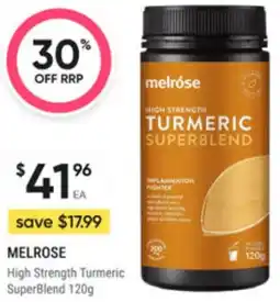 Super Pharmacy Melrose high strength turmeric superblend offer