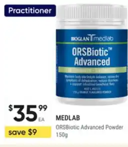 Super Pharmacy Practitioner medlab orsbiotic advanced powder offer