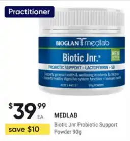 Super Pharmacy Practitioner medlab biotic jnr probiotic support powder offer