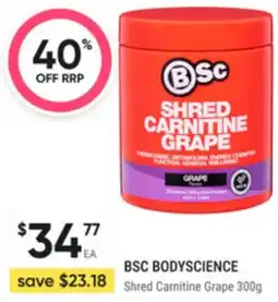 Super Pharmacy Bsc bodyscience shred carnitine grape offer