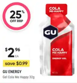 Super Pharmacy Gu energy gel cola me happy offer