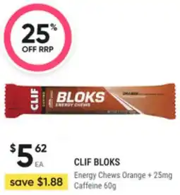 Super Pharmacy Clif bloks energy chews orange caffeine offer