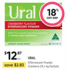 Super Pharmacy Ural effervescent powder cranberry offer