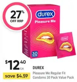Super Pharmacy Durex pleasure me regular fit condoms offer