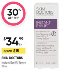Super Pharmacy Skin doctors instant eyelift serum offer