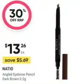 Super Pharmacy Natio angled eyebrow pencil dark brown offer