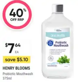 Super Pharmacy Henry blooms probiotic mouthwash offer