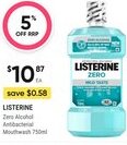 Super Pharmacy Listerine zero alcohol antibacterial mouthwash offer