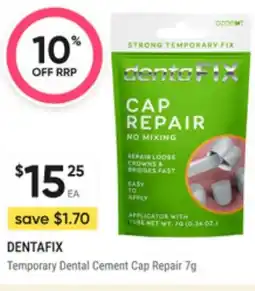 Super Pharmacy Dentafix temporary dental cement cap repair offer