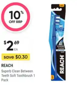 Super Pharmacy Reach superb clean between teeth soft toothbrush offer