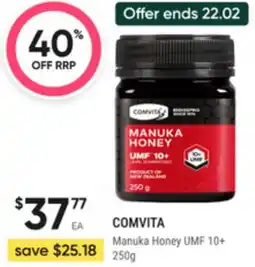 Super Pharmacy Comvita manuka honey umf 10+ offer