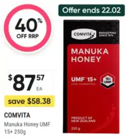 Super Pharmacy Comvita manuka honey umf 15+ offer