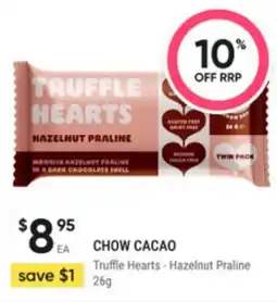 Super Pharmacy Chow cacao truffle hearts hazelnut praline offer