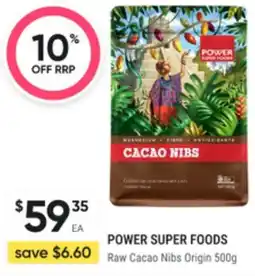 Super Pharmacy Power super foods raw cacao nibs origin offer