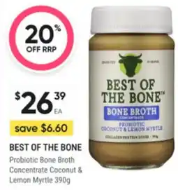 Super Pharmacy Best of the bone probiotic bone broth concentrate coconut & lemon myrtle offer