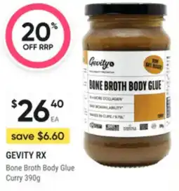 Super Pharmacy GEVITY RX Bone Broth Body Glue Curry offer