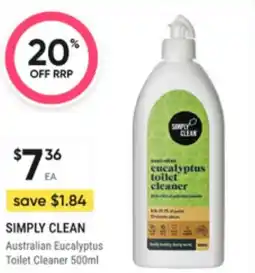 Super Pharmacy Simply clean australian eucalyptus toilet cleaner offer