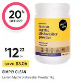 Super Pharmacy Simply clean lemon myrtle dishwasher powder offer