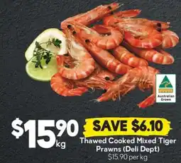 Drakes Thawed Cooked Mixed Tiger Prawns offer