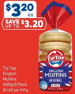 Foodland Tiptop english muffins offer