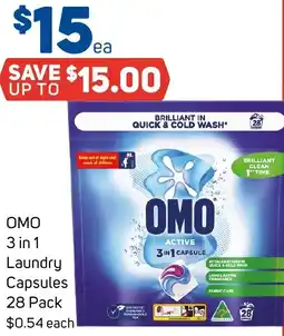 Foodland Omo 3 in 1 laundry capsules offer