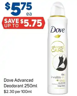 Foodland Dove Advanced Deodorant offer