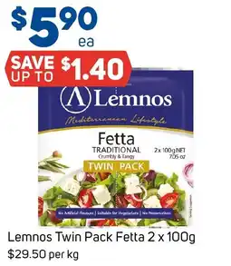Foodland Lemnos Twin Pack Fetta offer